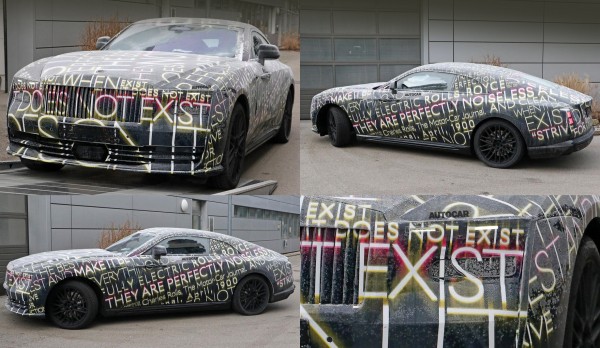 Rolls-Royce Spectre впервые замечен на дорожных тестах
