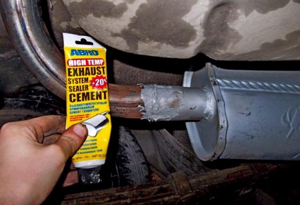 Ремонт глушителя автомобиля без сварки своими руками