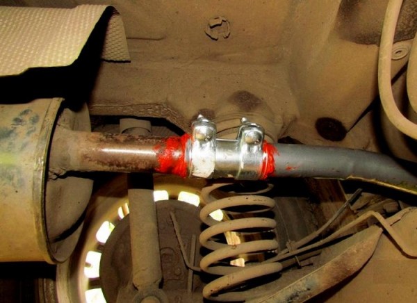 Ремонт глушителя автомобиля без сварки своими руками