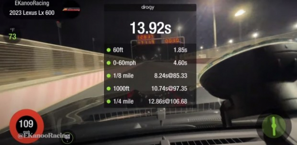 Найшвидший Lexus LX у світі проїхав 1/4 милі за 12,8 секунди
