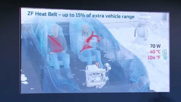 Этот ремень безопасности от ZF с подогревом создан специально для электромобилей 