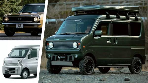 Компактный фургонам Suzuki очень идет передняя часть от спортивного Camaro 