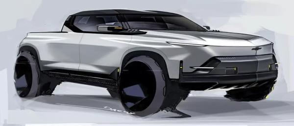 В Сети появился эскиз на небольшой электрический пикап от Chevrolet