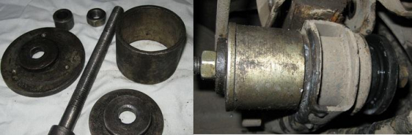 Способы замены сайлентблоков балки