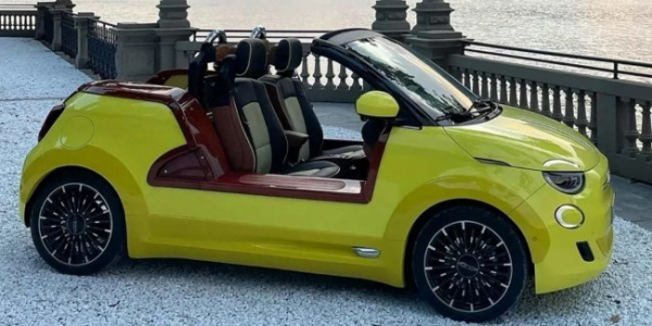 Електромобіль Fiat 500 допрацювали в ательє Carrozeria Castagna