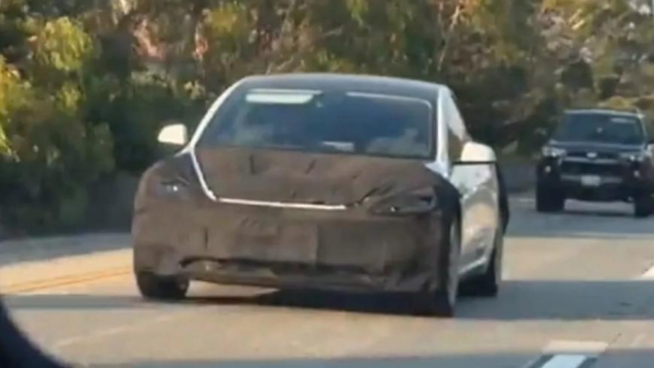 Обновлённую Tesla Mode 3 &laquo;Project Highland&raquo; сфотографировали во время тестов на шоссе