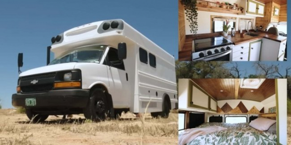 Старий шкільний автобус перетворили на затишний будинок на колесах