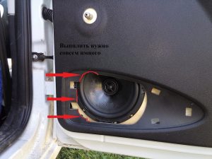 Установка динамиков в задние двери Лада Гранта