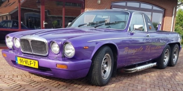 Старенький Jaguar XJ перетворили на незвичайний шестиколісний пікап