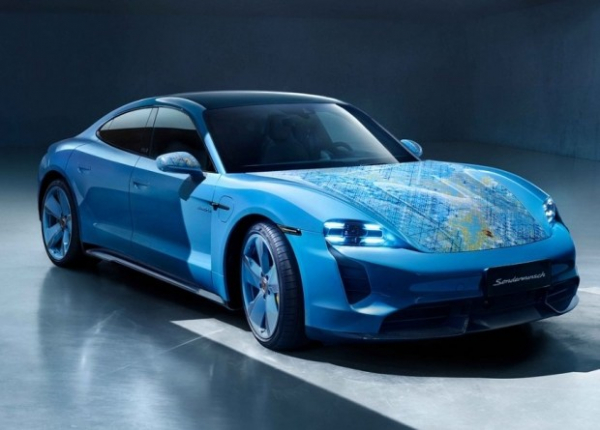 Електромобіль Porsche Taycan перетворили на витвір мистецтва
