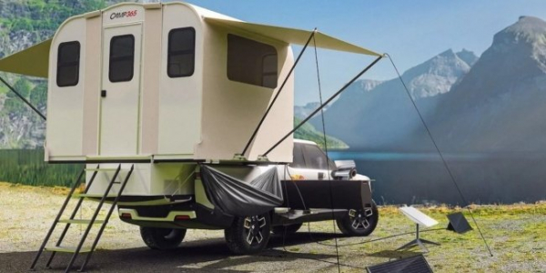 Компанія Camp365 розробила &laquo;складний&raquo; автобудинок для електричних пікапів