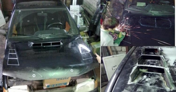 Как сделать жабры на капоте